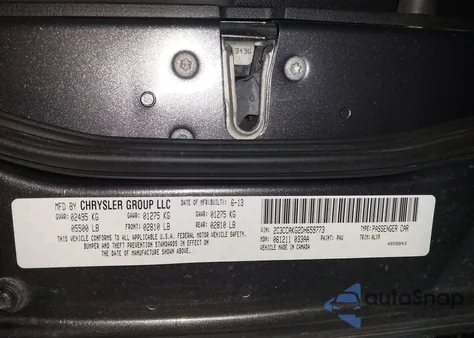 2013 Chrysler 300C Awd from USA, damaged, VIN 2C3CCAKG2DH659773